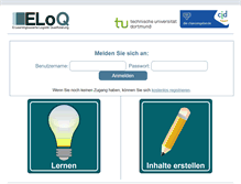Tablet Screenshot of lernen.projekt-eloq.de